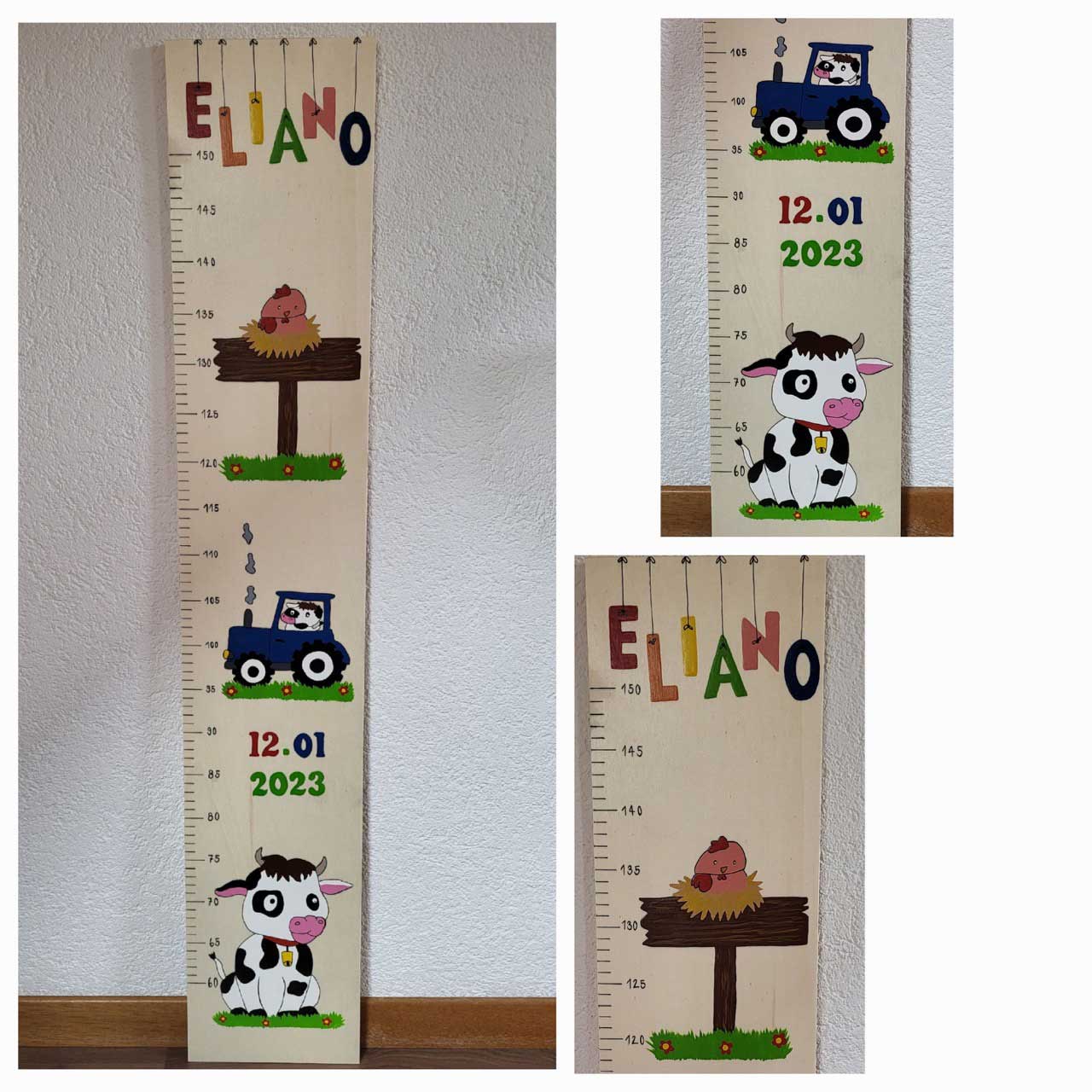 Handgemachte Kindermesslatten aus Bern - Bauernhof, Farm