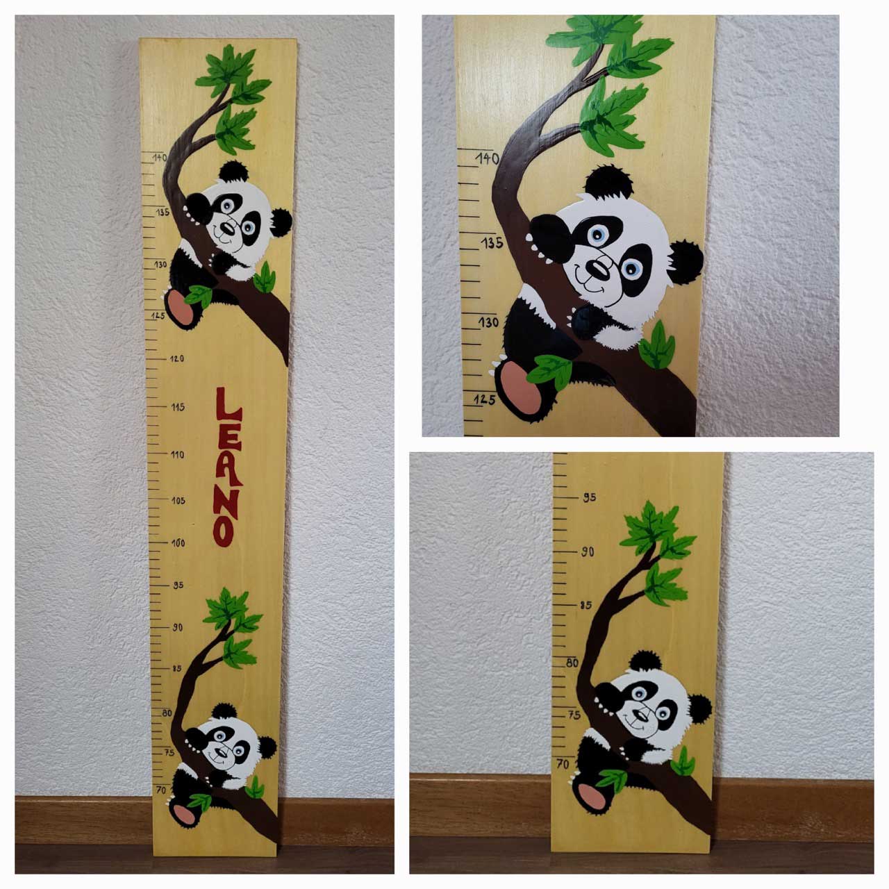 Handgemachte Kindermesslatten aus Bern - Panda