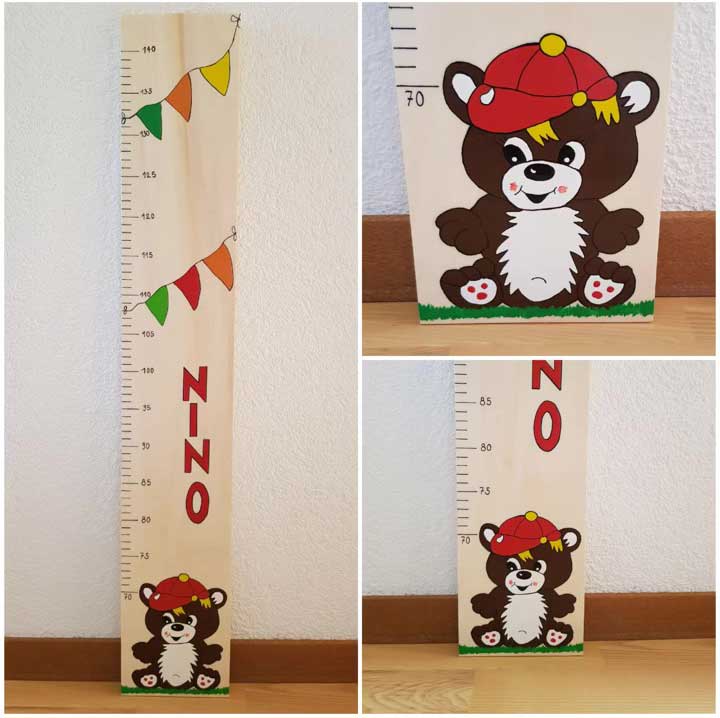 Handgemachte Kindermesslatten aus Bern - Bär
