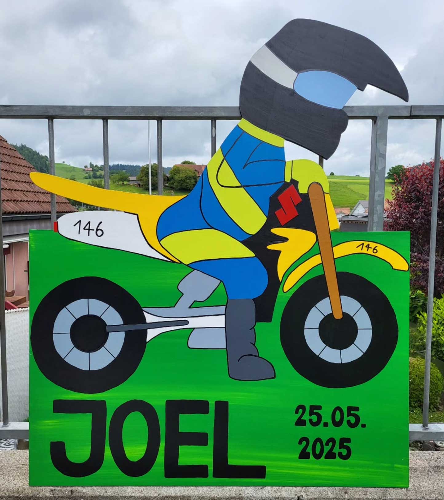 Handgemachte Geburtstafeln aus Bern - Motocross, Motorrad, Töff